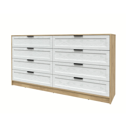 Kомод Тренд КТ-К197 (Дуб золотой ЛДСП/ Дуб полярный ЛМДФ) Ш1965 В1020 Г451